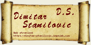 Dimitar Stanilović vizit kartica